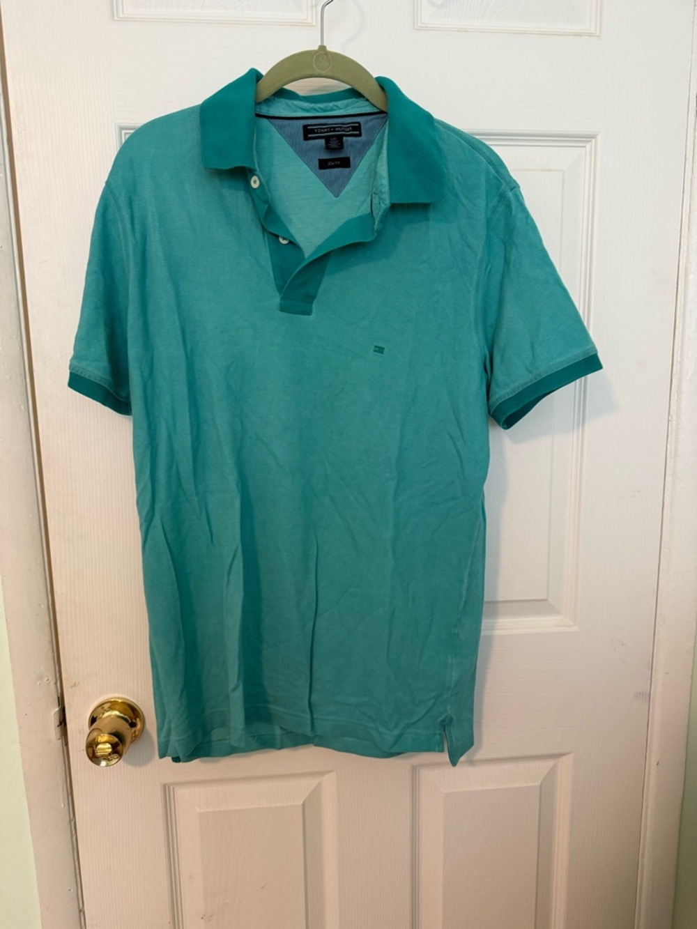 Tommy Hilfiger Teal Green Short Sleeve Polo